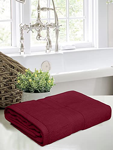 Image of Bombay Dyeing Super Ultrx Zero Twist Plain Dyed 650 GSM Cotton Bath Towel - Ultrx (Mauve)