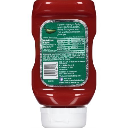Miniatura 3 de Heinz Ketchup de tomate, jalapeño, 14 oz (paquete de 8)