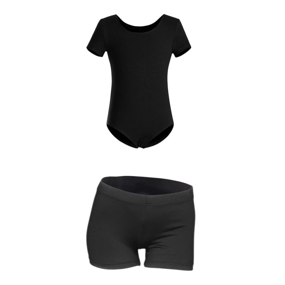 DanballtoShort Sleeve Ballet Leotards for Girls Shorts Swimsuit