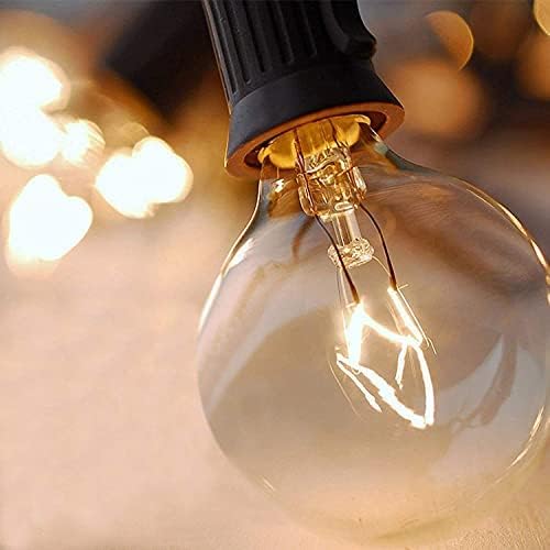 Miniatura 7 de Paquete de 50 bombillas G40 de repuesto, 120 V 5 W globo transparente G40 de repuesto para exteriores, bombillas incandescentes vintage con base de