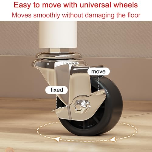Meuble penderie à roulettes 100cm pour solutionner le manque de rangement dressing - 7