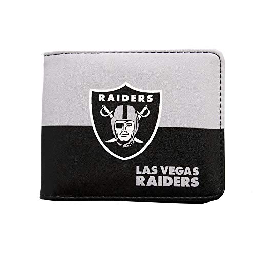Littlearth Carteira dupla durável masculina NFL Las Vegas Raiders - Carteira dobrável - Carteira dobrável, cor do time, 12,7 cm de largura, 10 cm de altura e 2,5 cm (300903-RAID-LV)