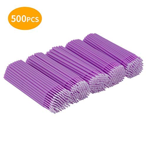 Cuttte 500 PCS Disposable Micro Applicators Brushes Latisse Applicator for Eyelashes Extensions