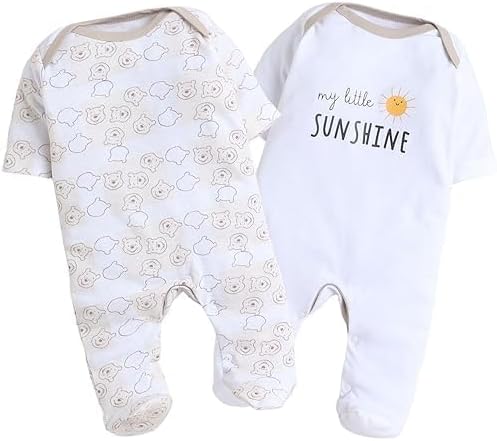 EIO100% Cotton Rompers Sleepsuits Jumpsuit Night Suits for Infants Newborn Baby Boys & Girls