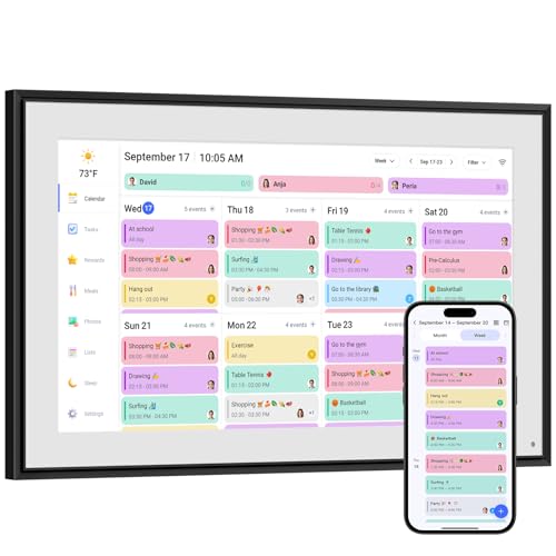 Image of Smart Digital Calendar, 10.1 inch HD Smart Touch Screen Home Interactive Electronic Calendar WiFi Planner,Meal Schedule, Duty Chart,Achievement Rewards- Built-in Digital Photo Frame Function
