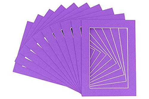 8X10 Mat For 11X14 Frame - Precut Mat Board Acid-Free Show Kit With Backing Board, And Clear Bags Purple 8X10 Photo Matte Made To Fit A 11X14 Picture Frame Matboard For Framing, Pack Of 1 Mat #TOP13