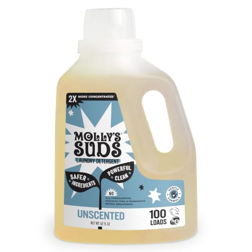 Molly's Suds Liquid Laundry Detergent | Clean Laundry Detergent Soap for Sensitive Skin | 2x...