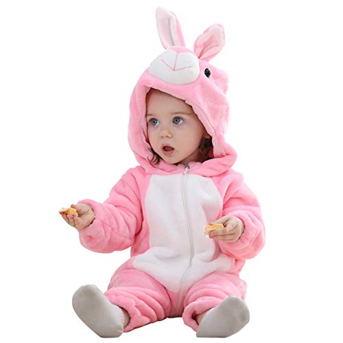 YONKINY Mono Polar Bebé Ropa Recién Nacidos Animal Mameluco Niños Niñas Suave Cómodo Pelele Pijama Mangas Larga Primavera y Otoño Invierno Infantiles Saco de Dormir (#4, 90) Cover