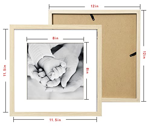 Artbyhannah 12X12 Square Gallery Wall Frame Set For Home Decor Or Wall Hanging Decoration, Matted To 8X8-9 Pack #TOP7