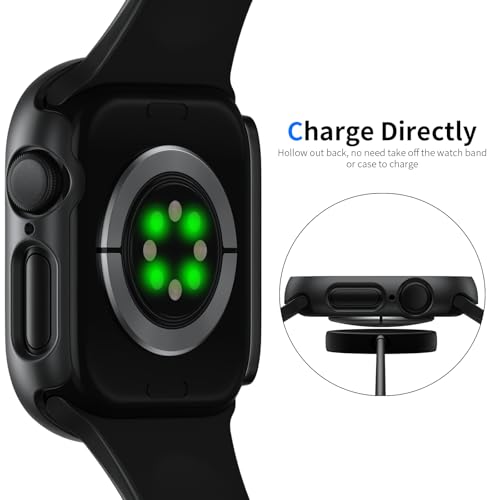 Landhoo 6 Pack Case with Tempered Glass Screen Protector for Apple Watch Series 11(2025) Series 10 46mm(2024), Hard PC Ultra-Thin Scratch Resistant Protective Face Cover for iWatch Series 10 11 46mm by Landhoo - Image 6