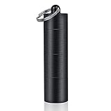 PPFISH Portable Daily Pill Case, 3 Compartments Anti-Skid Aluminum Alloy Waterproof Pill Box Dispens