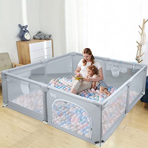 Protezione di sicurezza a 360°: il box portatile utilizza una rete trasparente sicura, che consente di vedere il bambino o di farvi vedere. Utilizzando tessuto Oxford di alta qualità, 4 tee di sicurezza in ogni angolo, tubo in acciaio espanso e fibbia spessa della cintura di sicurezza possono proteggere il bambino dagli urti.