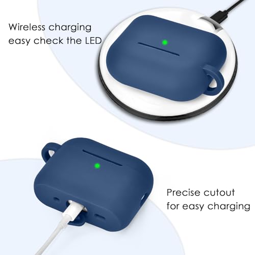Image of Case for Airpods Pro 1st 2nd Generation - VISOOM Airpods Pro 1 /2 Cases Cover Women Silicone iPod Pro 2 Earbuds Wireless Charging Case Girl Bling Keychain for Apple Airpod Gen Pro 2