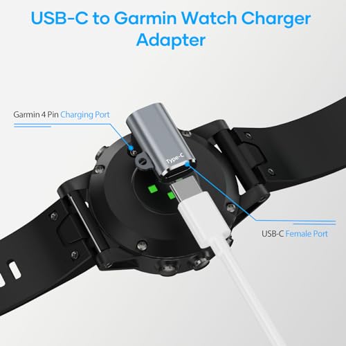 USB-C zu Garmin Watch Ladeadapter 4-Pack,USB C Ladekabel Uhr Adapter für Garmin Fenix 9 8 7 Pro,Vivoactive 6 5 4S… – Ansicht 2