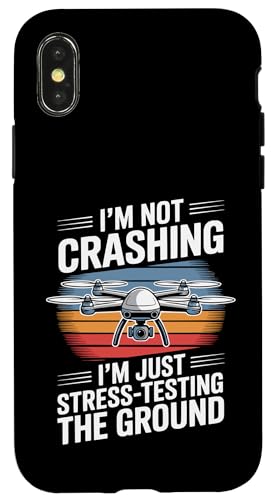 I'm Not Crashing Funny FPV �h���[�� �p�C���b�g�f�U�C�� �X�}�z�P�[�X iPhone X/XS �p