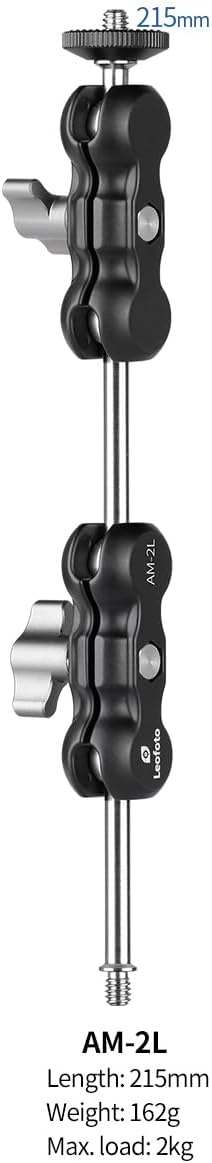 LEOFOTO AM-2L Triple Jointed Versa Magic Arm Multi-Purpose Smartphone/Tripod Accessory Mount 1/4"