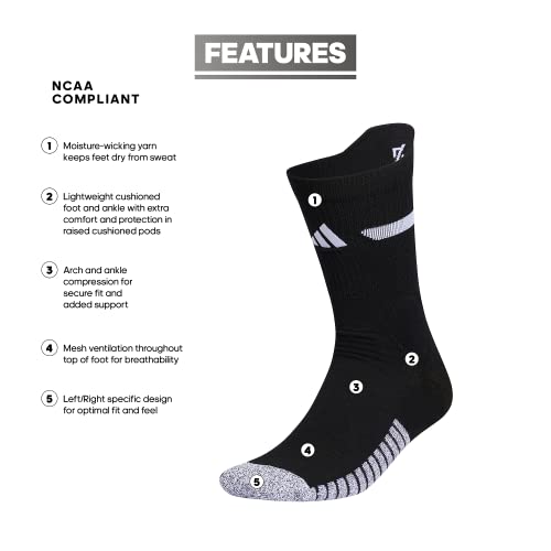 adidas Unisex Adizero Football Socks (1 Pair) Cushioned Crew for Men Women Kids Team Sports2