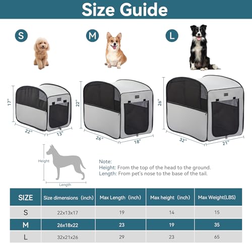 Petsfit Gaiola dobrável para cães para viagem