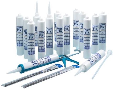 DPC Damp Proofing Injection Cream 380ml BBA x 16 Kit (with Mastic Gun & 2 x 12mm SDS Drill Bit)