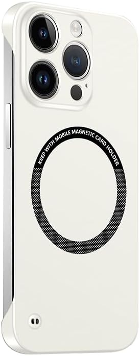 Frameless Magnetic Series Designed for iPhone Case,[Compatible with MagSafe&Wireless Charging],Luxury Ultra Thin Slim Fit Yet Protective Shockproof Cover (White,iPhone 13 Pro Max) - Amazon product rated Grade C