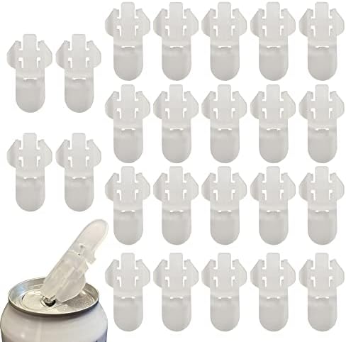 TOTAR Can Opener Manual - 24 Pack Transparent Soda Can opener, Beverage Can Cover Protector - Handheld Smooth Edge Easy Can Opener