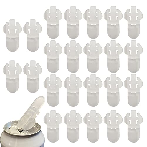 Totar Can Opener Manual - 24 Pack Transparent Soda Can Opener, Beverage Can Cover Protector - Handheld Smooth Edge Easy Can Opener #TOP30