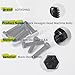 AOTXSHNO M8 x 20mm Hex Head Screws Bolts, 8.8 Grade Carbon Steel, Black Oxide Finish, Full Machine Thread, Right Hand External Hex Drive for Industrial & DIY, 20Pcs