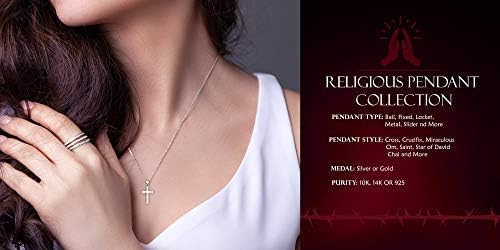 Vista 5 de Nuevo colgante de plata de ley 925 con trébol irlandés de 3 hojas de trébol genuino de peridoto, Gema, Peridoto