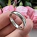 TUTISS 4mm White Tungsten Rings for Women Men Engagement Wedding Bands Domed Polished Comfort Fit Size 8.5