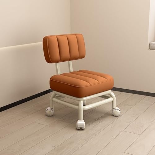 Tabouret bas rotatif de salon design orange Colore Aranci - 2