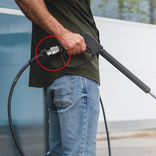 Pressure Washer Quick Connect Kit, Stainless Steel Quick Disconnect Kit, M22 Metric Male Thread Quick Connector, M22 Swivel to 3/8" Quick Connect (4 Pack)