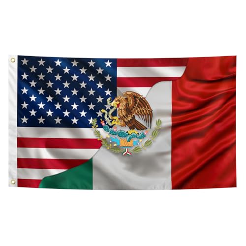 Mexican American Flag America and Michoacan Mexico Flag 3x5 Ft Polyester