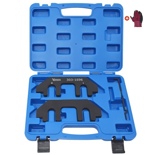 Image of 303-1696 Camshaft Holding Alignment Timing Tool | Compatible with Ford Explorer Lincoln Aviator Police Interceptor Utility 3.0L EcoBoost Engine, with Portable Case and Gloves