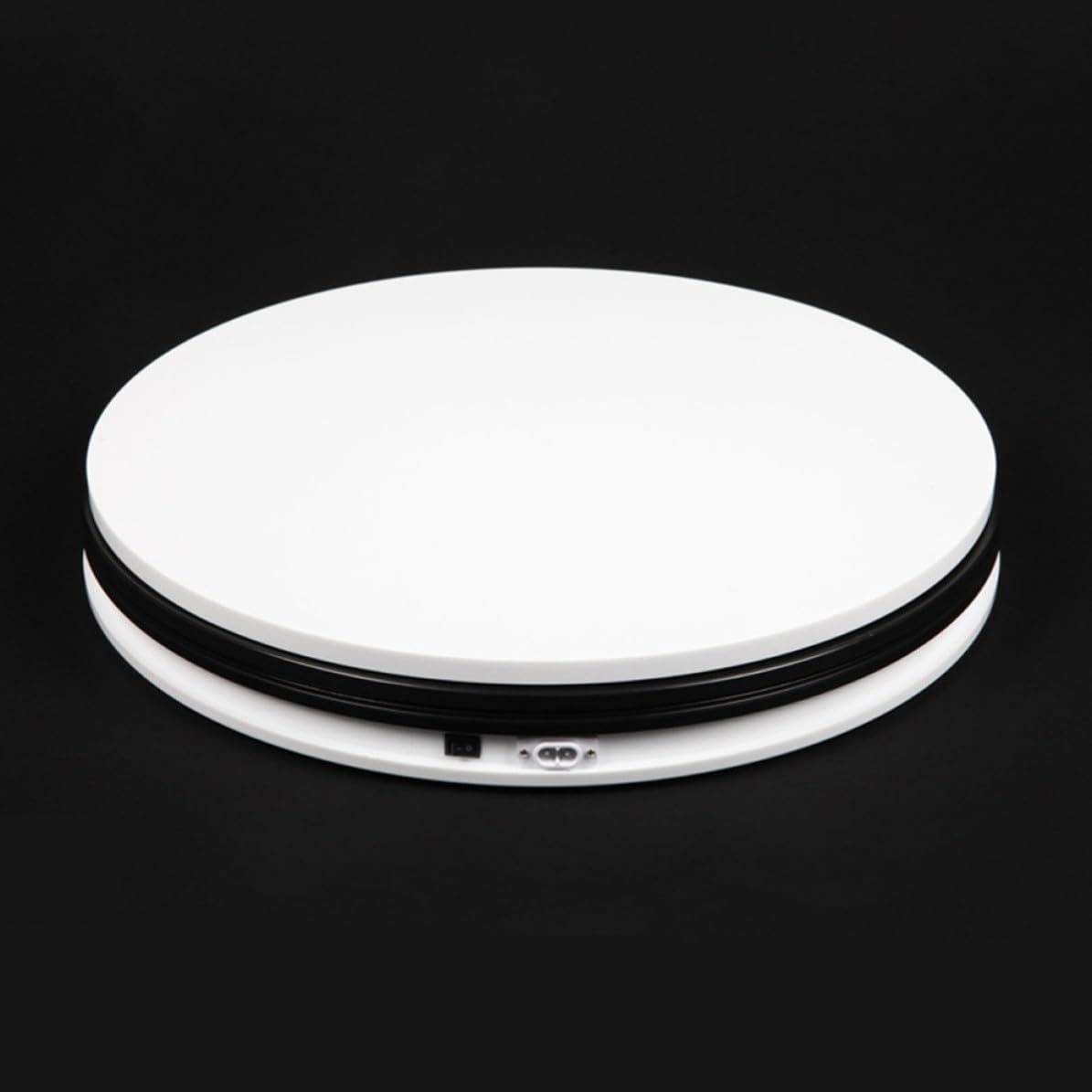 Rotating Display Stand with Mirror Surface, 5kg Bearing White ABS