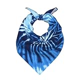 LZNJZ Pañuelo para el pelo, 55 x 55 cm, pañuelo azul con efecto de remolino para mujeres y hombres