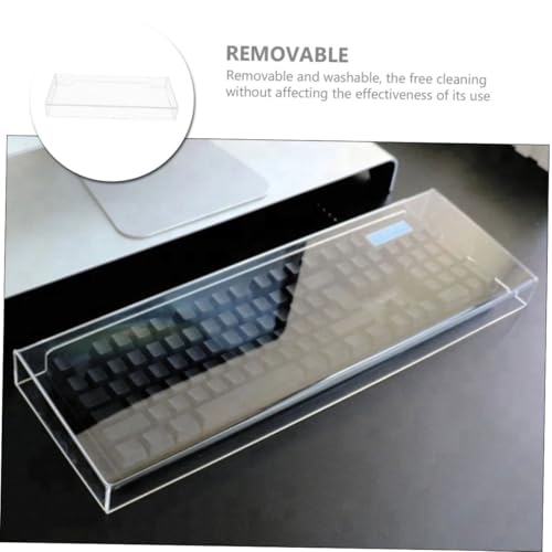 Protector de teclado acrílico lavable y transparente para oficina 6
