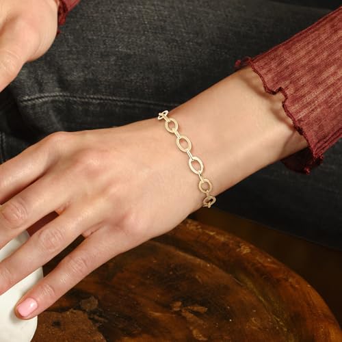 Ross-Simons 14kt Yellow Gold Flat Oval-Link Bracelet2