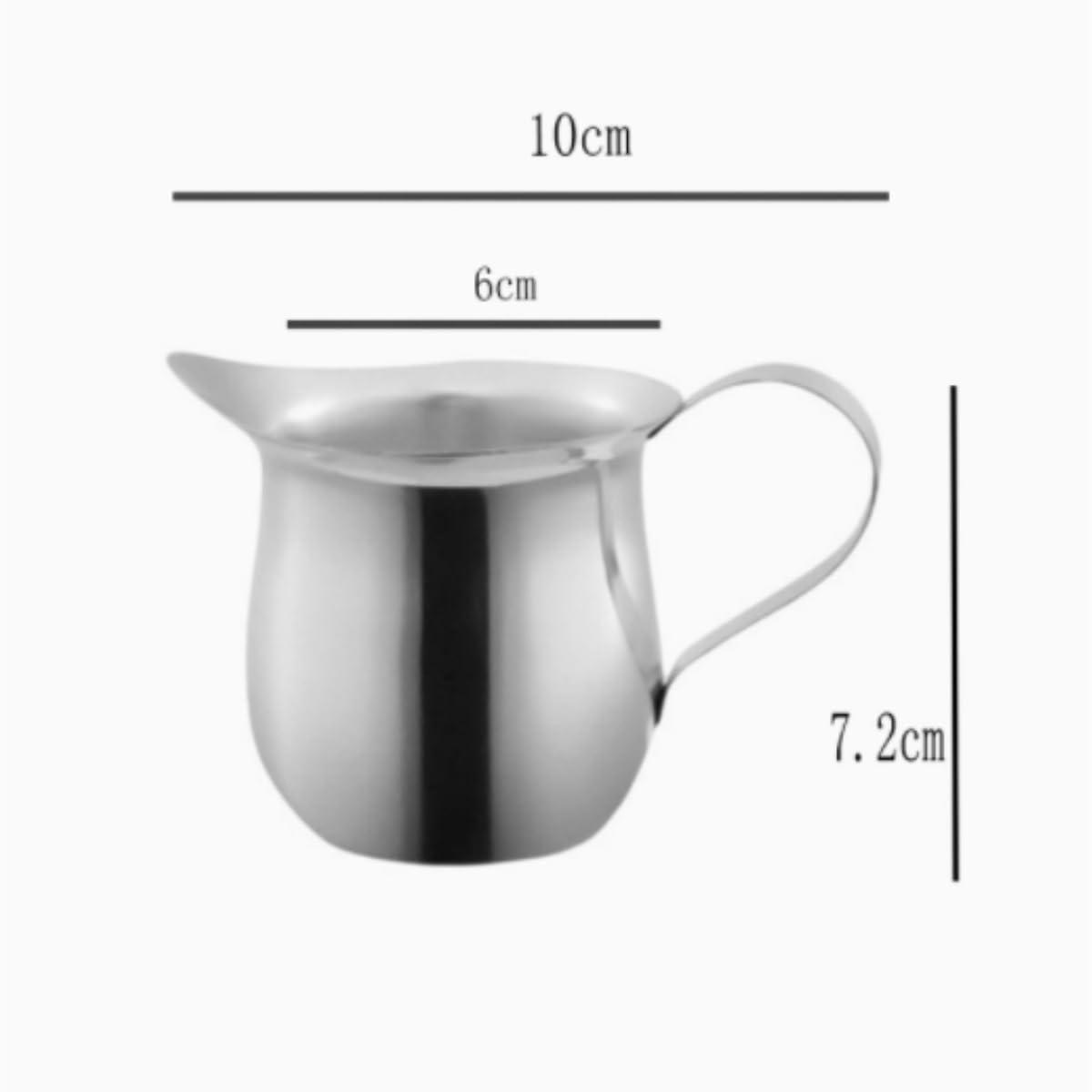 Barchetta per salsa in acciaio inox per condimenti per insalata, lattiera e tazza da caffè, set essenziale per cucina e ristorante, 10 x 7,2 cm ed elegante soluzione per servire