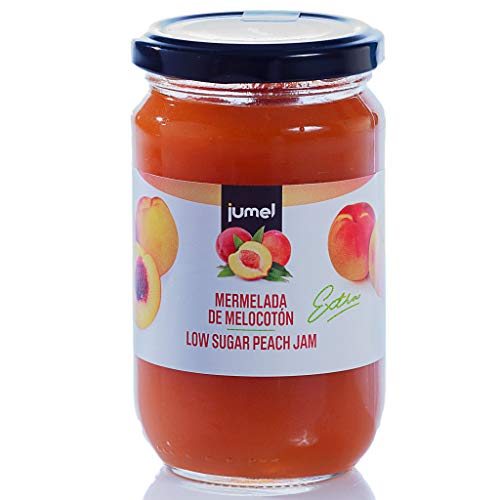 Mermelada de MELOCOTON con extra de fruta JUMEL. 50 g de fruta por cada 100 g de producto. Mermelada gourmet. Pack de 4 unidades (1,39 € / unidad). A PARTIR DE 15€ PORTES GRATIS.