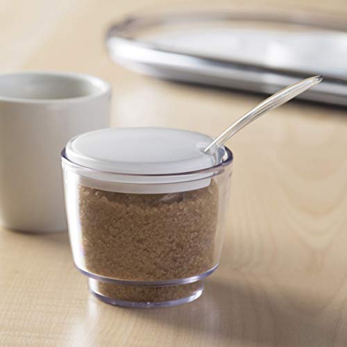 Omada Design 2 tazas de café de 9 cl con bandeja y azucarero, respectivamente en porcelana y acrílico transparente y de… - Imagen 4