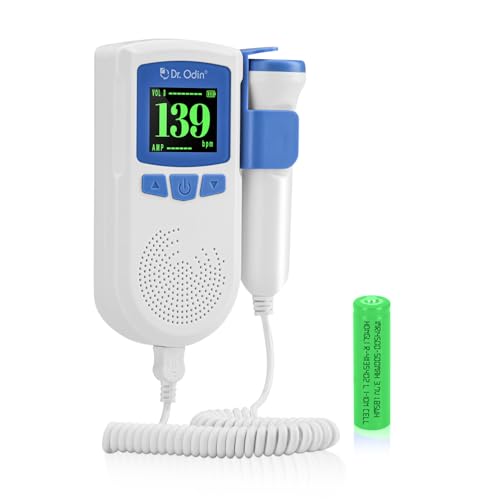 Image of Dr. Odin AD51B Fetal Doppler with LCD Display & Built-in Speaker, Portable Baby Heartbeat Monitor for Home Use