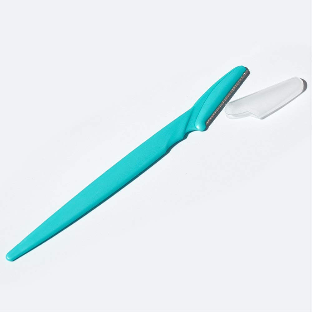 Coltello semplice per modellare le sopracciglia, coltello da Barba affilato, epilatore facciale, dispositivo per modellare le sopracciglia del coltello da Barba(Blue) 8 pcs