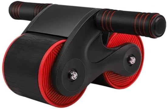 Rueda abdominal de rebote automático, rueda de rodillo AB antideslizante con almohadilla para rodillas soporte para teléfono, gimnasio en casa,