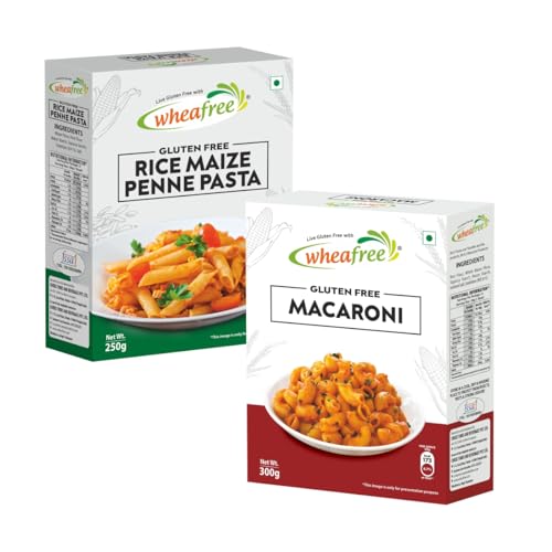 Image of Wheafree Gluten Free Macaroni (300g) & Rice Maize Penne Pasta (250g) Combo Pack | No Maida | No Trans Fat | Lactose Free | Vegetarian | Quick and Easy to Cook | Easy to Digest