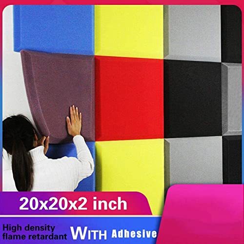 10 piezas paneles acústicos cuadrados 50x50x5 cm espuma absorbente para estudio insonorización y reducción de ruido miniatura 5