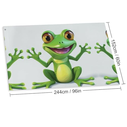 Drapeau de jardin grenouille verte pour décoration extérieure de cour - 2