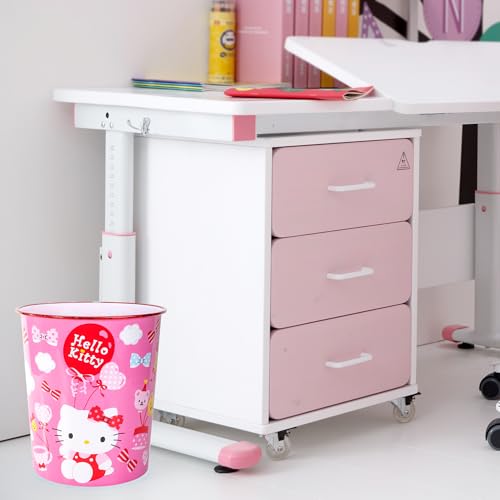Hello Kitty Kids Childrens Waste Bucket Paper Bin Basket for Bedroom Study Desk Dustbin - Image 5