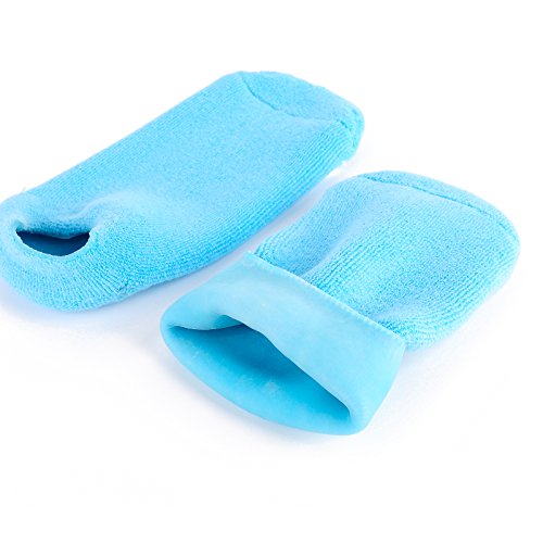 Bellesha Spa Moisturizing Gel Socks For Dry Feet And Ankles - Helps Repair Cracked Skin And Softens Feet (Sky Blue) #TOP3