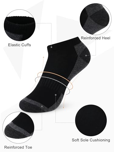 Image of Foaincore 60 Pairs Ankle Socks Bulk for Men Women, Low Cut Breathable Cushioned Athletic Running No Show Socks Multipack