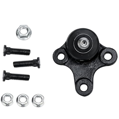 Image of Detroit Axle - 4pc Front End Control Arms Kit for Volkswagen Jetta Golf GTI EOS R32 Rabbit Audi A3 Quattro, 2 Lower Control Arms + 2 Lower Ball Joints Replacement
